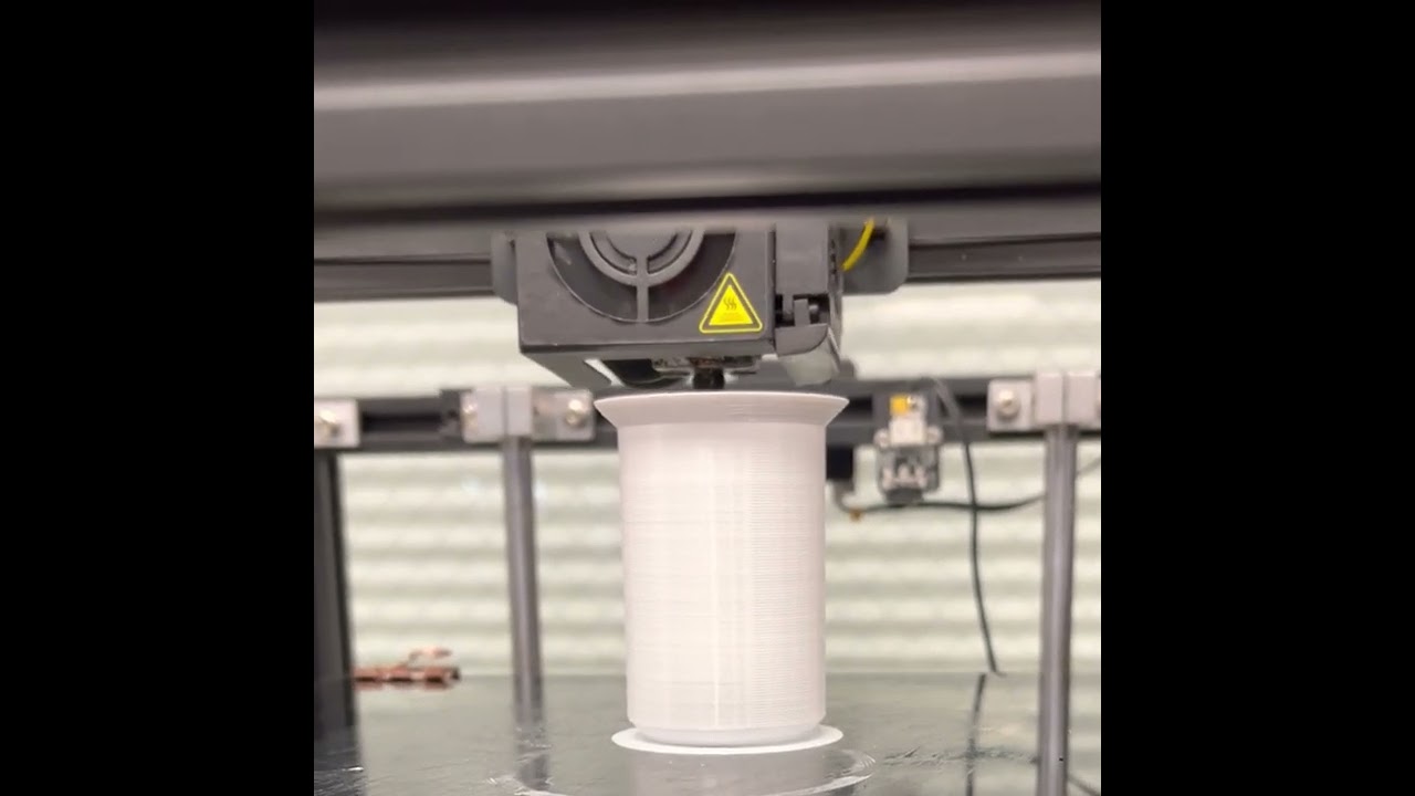 3D Printing in White Enviro PETG.  100% Recycled Filament for 3D Printers