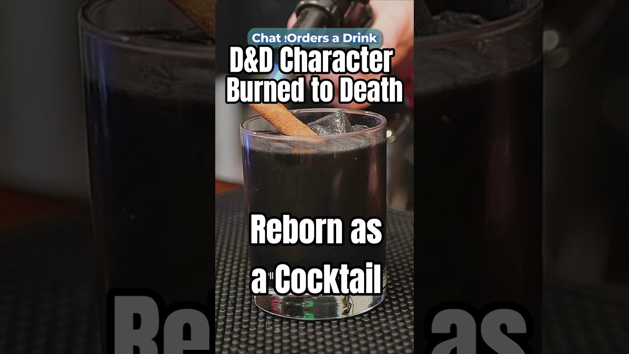 A DnD character cocktail with trauma flavor (affectionate)