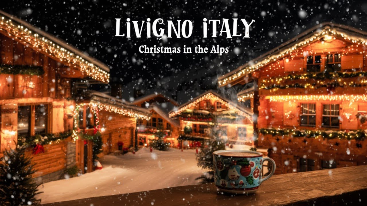 Прогулка по Ливиньо | Рождественская атмосфера в итальянской альпийской деревне | Зимняя прогулк....