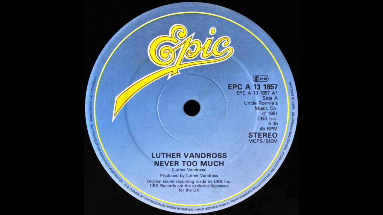 Luther Vandross - Never Too Much (Dj ''S'' Rework)