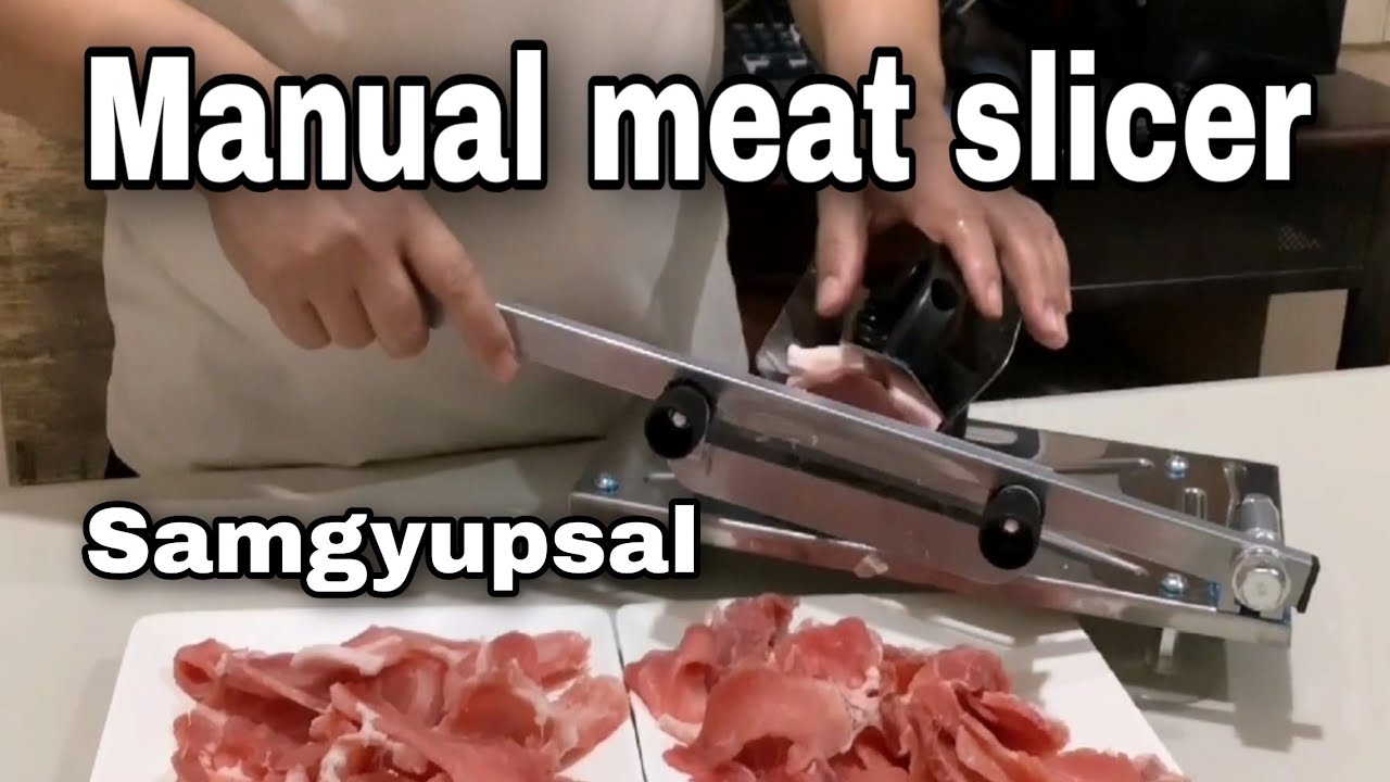 UNBOXING: Manual meat slicer! Thin slice meat for samgyupsal!