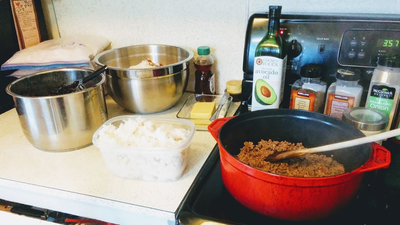 Rice, Beans & Ground Beef - Budget Meals