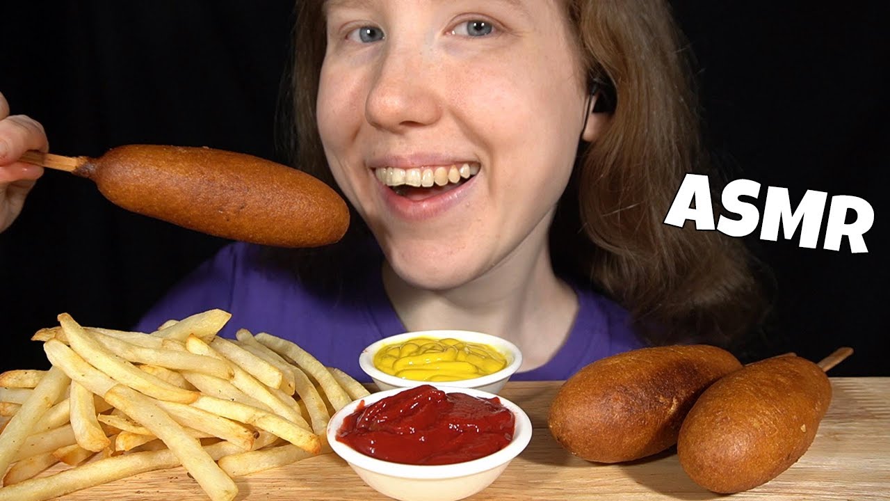 ASMR CORN DOGS & FRIES 🍟 MUKBANG (Collab With BeatSASMR) EATING SOUNDS