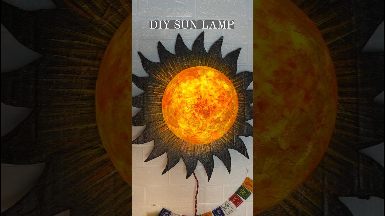 Diy SUN LAMP ✨😍 #trending #shorts #diy #moonlight #sun #viral #art #lamp