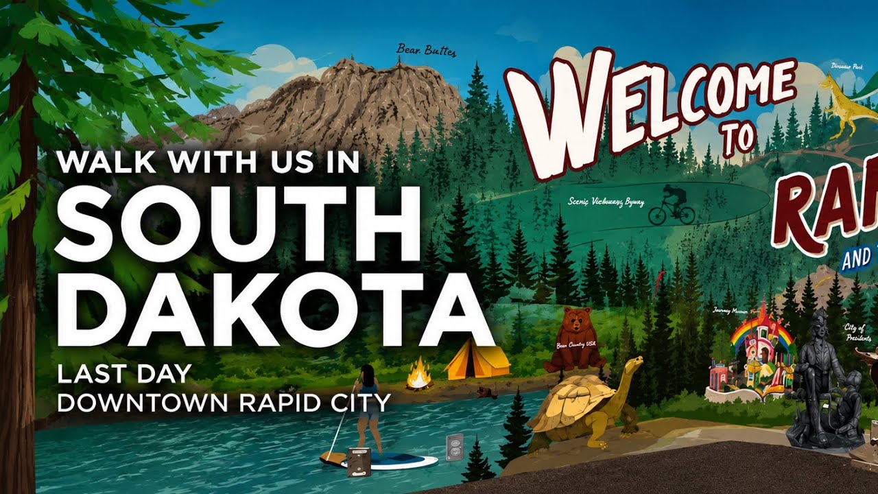 Walk With Us In South Dakota. Last Day. Downtown Rapid City