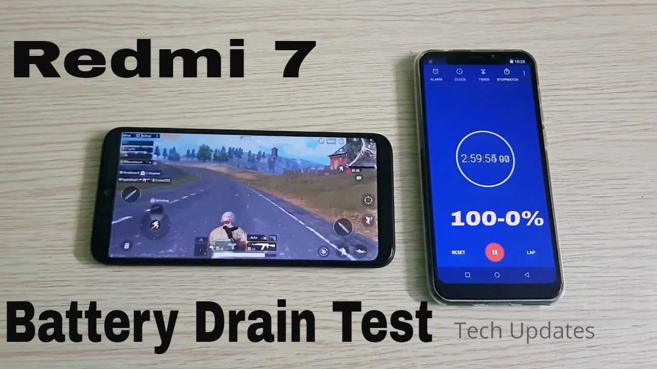 Redmi 7 Battery Drain Test (100-0%)