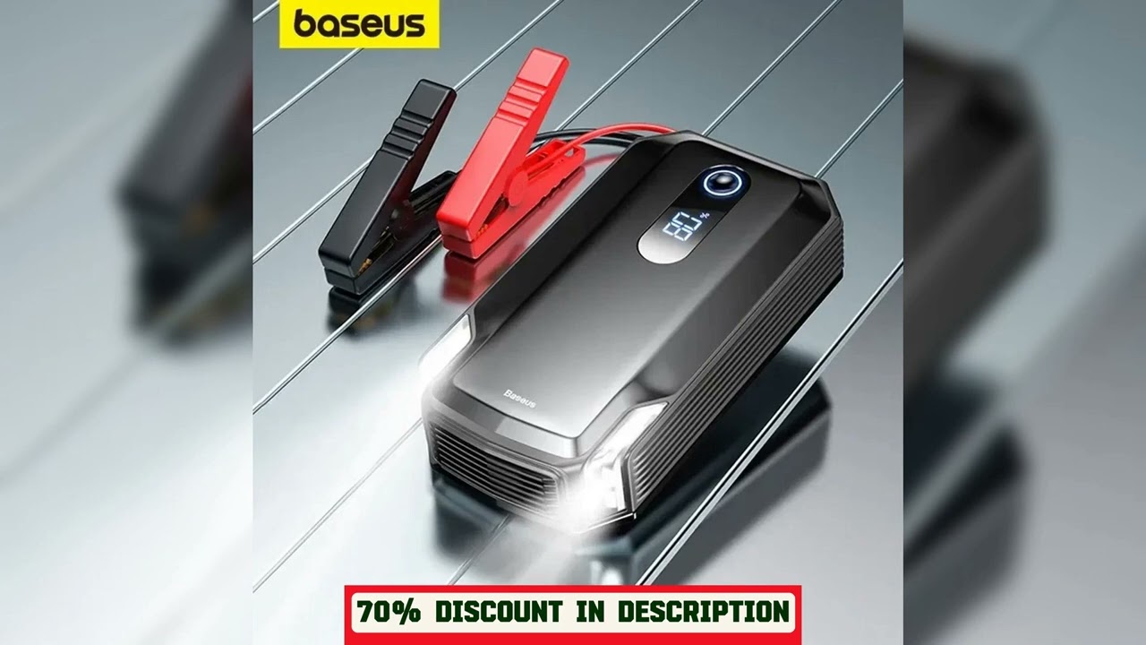 Latest Products You Must Know! Portable Car Jump Starter with Air Compressor - 12V Emergency Power