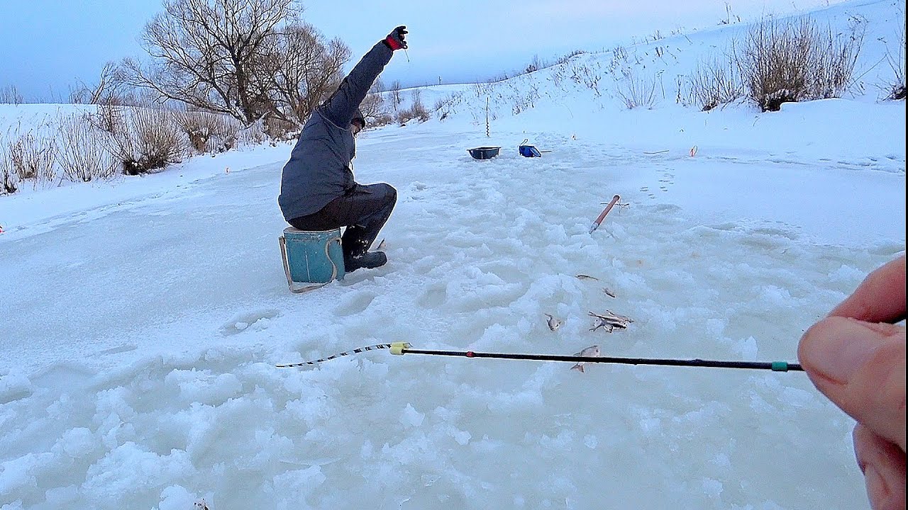 ПОЛНАЯ РЫБЫ ЗИМОВАЛЬНАЯ ЯМА МИКРОРЕЧКИ! БЕЗМОТЫЛКА в декабре! Зимняя рыбалка 2023-2024!