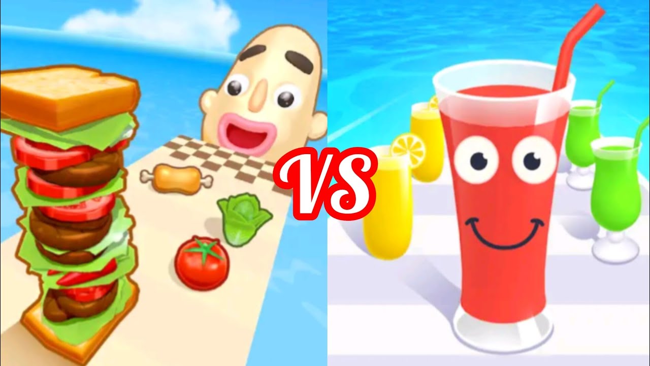 Sandwich Runner vs Juice Runner 🍔🥤 | Best Mobile Runner Game Comparison 2025