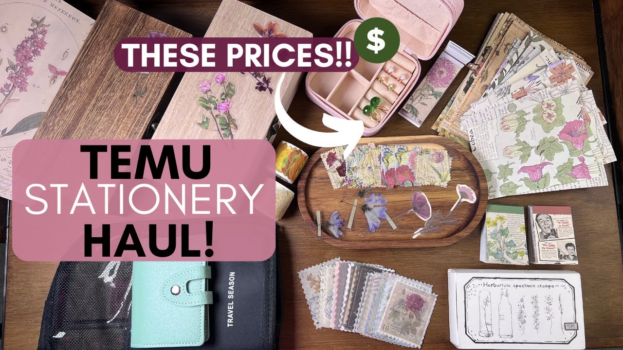 Temu Stationery and Scrapbooking Haul! | ASMR | Temu Haul