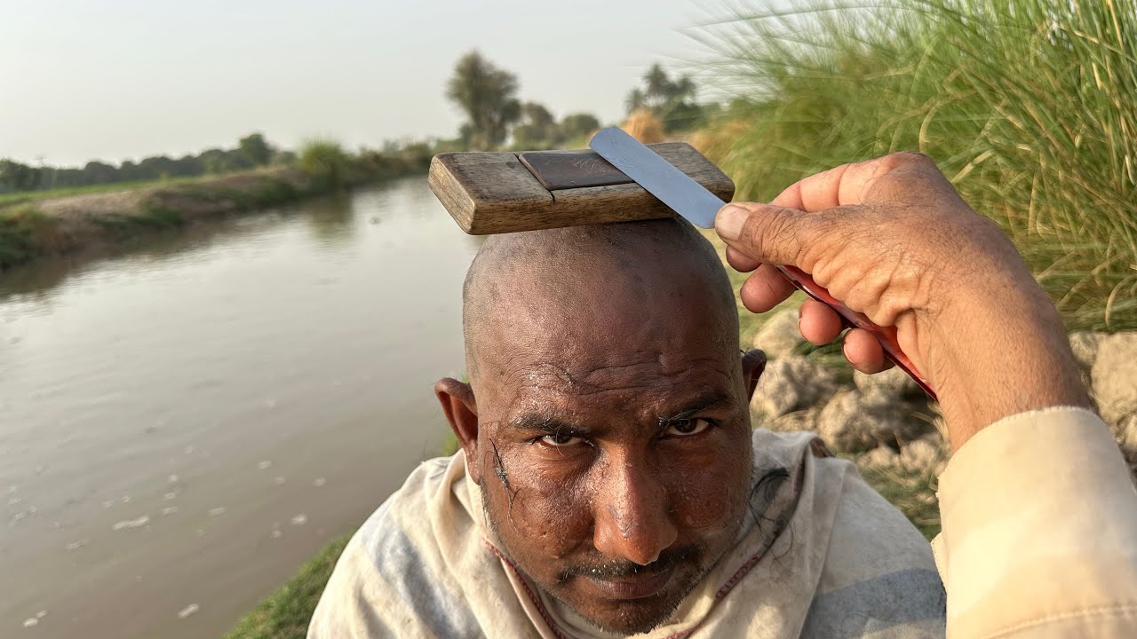 ASMR Fast Shaving & Head Shaving With Barber Old Man 👨‍🦳 [ASMR SHAMS]