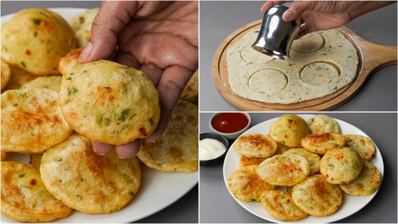 Try This Easy Mini Aloo Puri Recipe At Home | 10 Min. Potato Mini Puri Snacks | Aloo Snacks Recipe