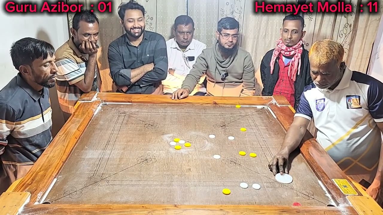 New Carrom tournament January 2026 গুরু আজীবর বনাম হেমায়েত মোল্লা #challenge #gaming #games #viral 