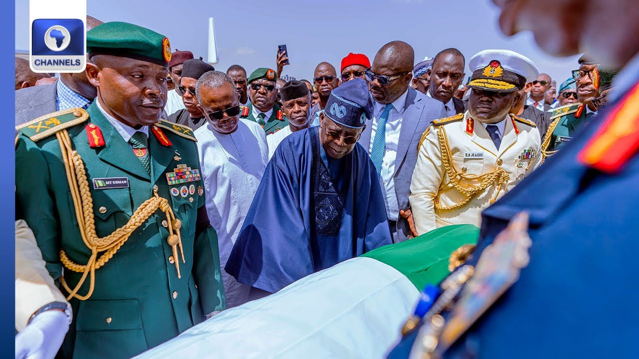 Tinubu Arrives Musa Yar'Adua Airport Katsina for Late Former President Buhari