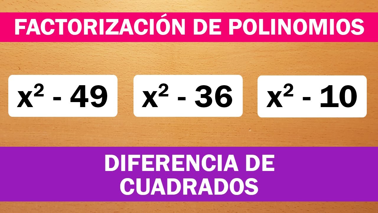 DIFERENCIA DE CUADRADOS | POLINOMIOS