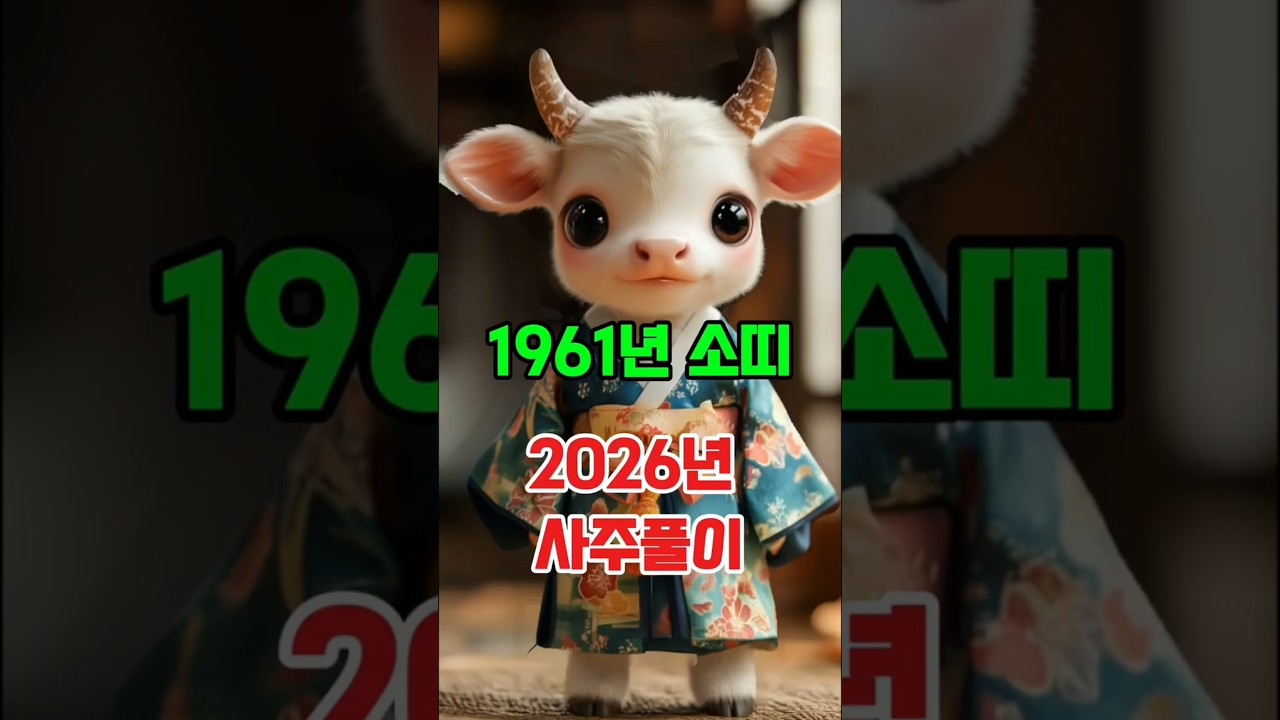 1961년생 신축년 소띠 2026년 사주풀이 토정비결 신년운세 운세풀이 한해운세 대공개 총정리 #2026년운세 #신년운세 #띠별운세 #사주풀이 #토정비결