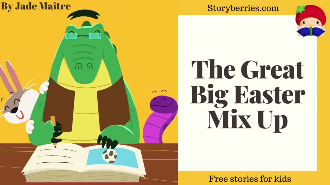 THE GREAT BIG EASTER EGG MIX UP 🍓 Read along animated picture book with English subtitles #easter 🍓