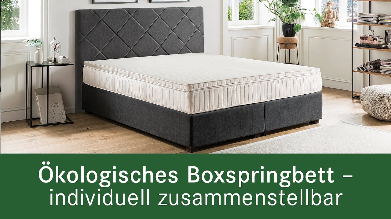 Ökologisches Boxspringbett von allnatura individuell zusammenstellen