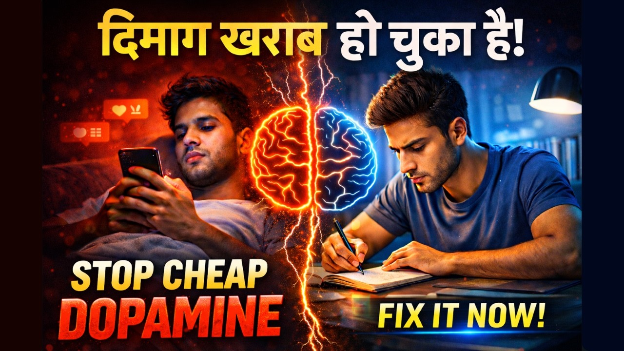 Dopamine Detox Hindi | 30 Days Brain Reset Plan for Deep Work & Laser Focus | Stop Overthinking