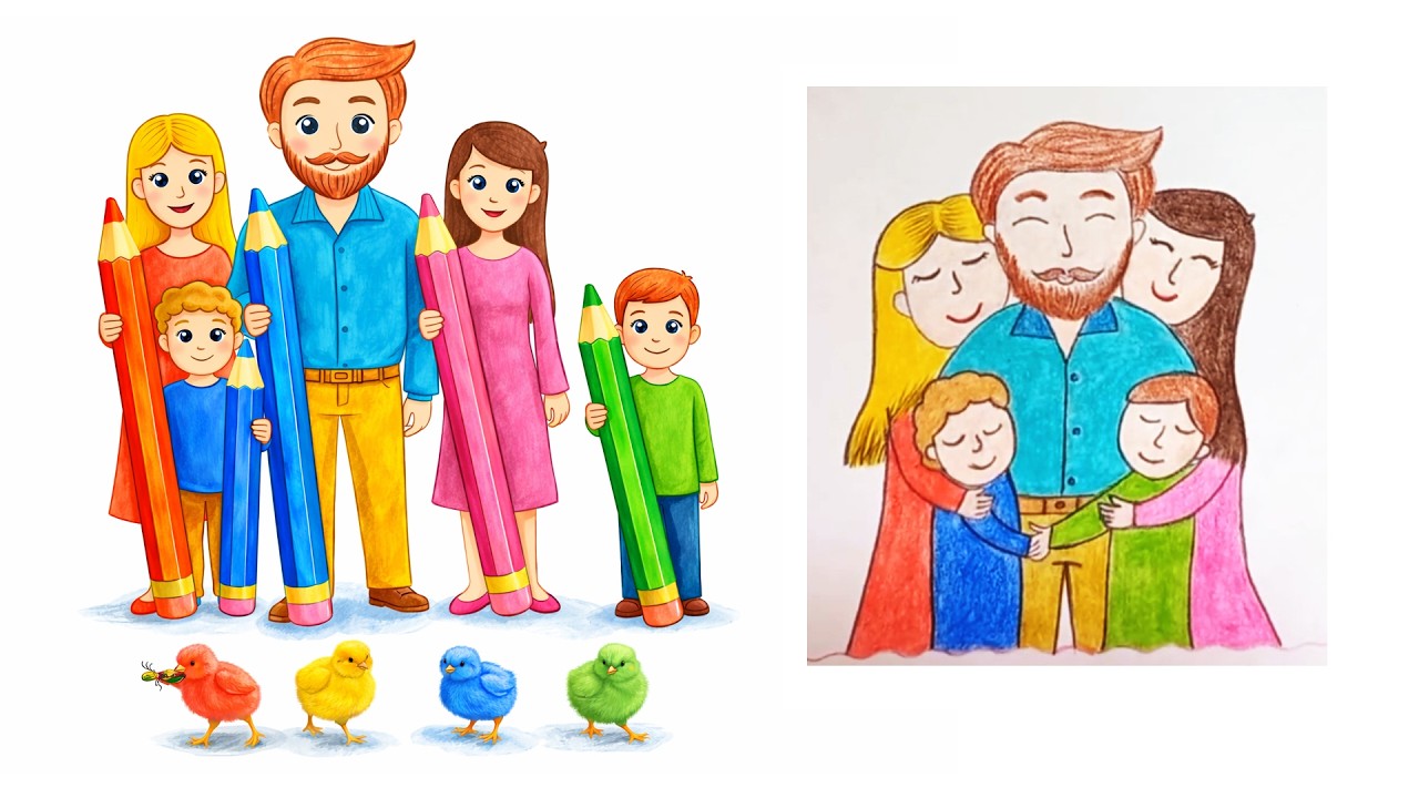 🎨✏️ أرسم أبي… لأنني أحبه | how to draw dad