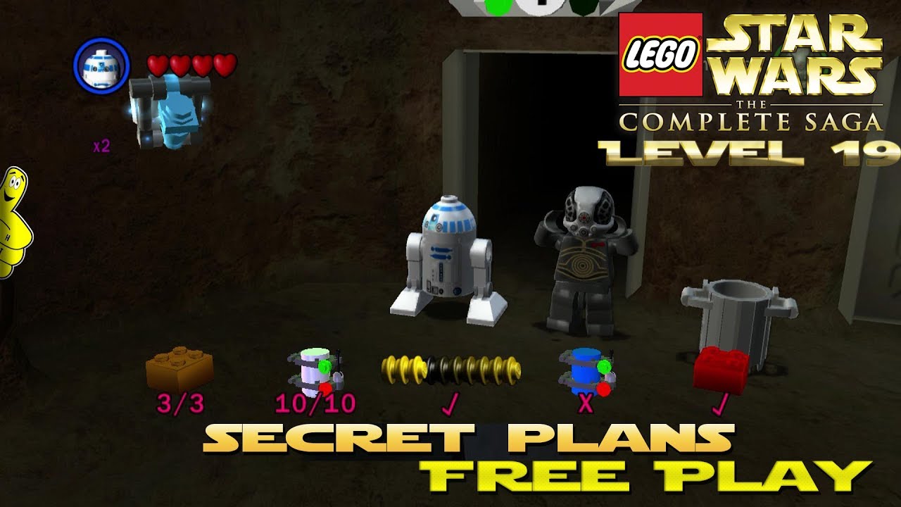 Lego Star Wars TCS: Ep 4 Chap 1 / Secret Plans FREE PLAY (All Collectibles) - HTG