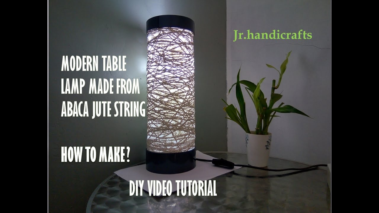 How to make modern abaca table lamp DIY easy tricks,best ideas for light,tutorial,decorative lamp