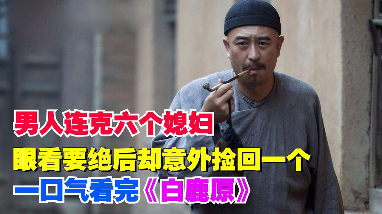 男人连克六个媳妇，眼看要绝后却意外捡回一个，一口气看完《白鹿原》。