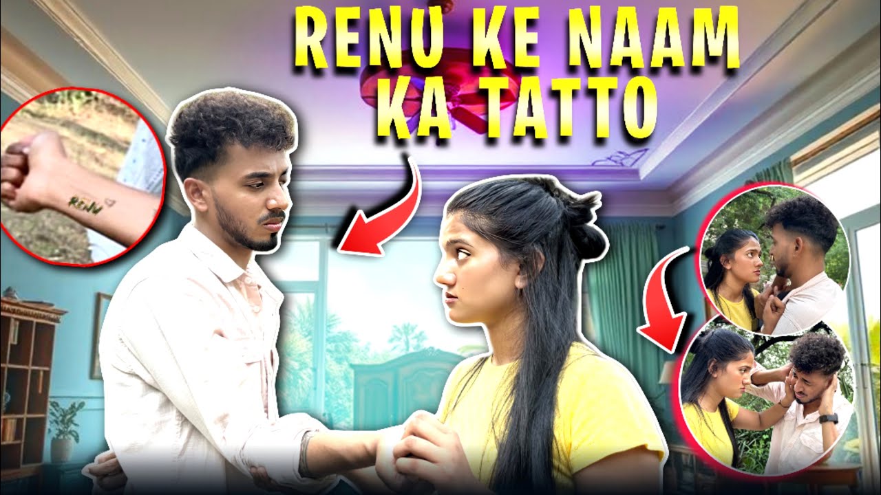 RENU NAAM KA TATTOO BANWA LIYA YASH NE 💔🥺 || AESA KYU KIYA YASH 💔😭 #prank  #viralvideo 