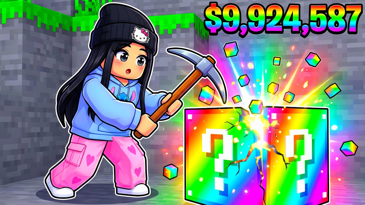 UNE FILLE A MINE 7 892 227 BLOCKS AVEC DES BRAINROT SUR ROBLOX !