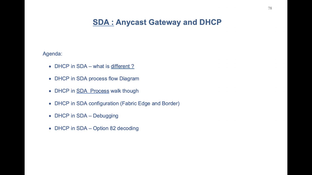 DHCP in SDA Fabric