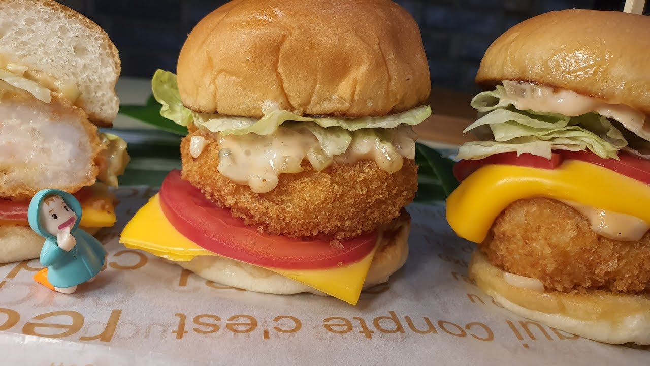 새우버거모닝빵::새우패티::맛있게만들기  Shrimp burger morning bread patty recipe