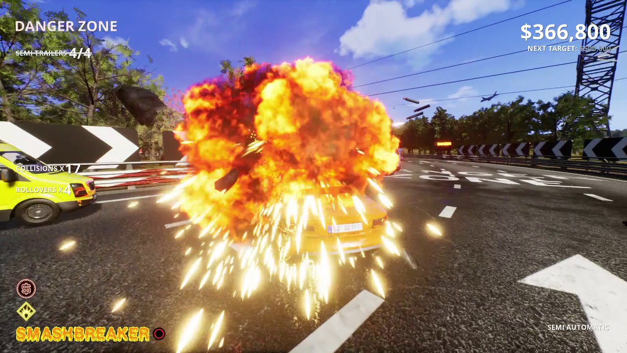 Danger Zone 2 - Semi Automatic - Takedown All The Semi Trailers Platinum Medal