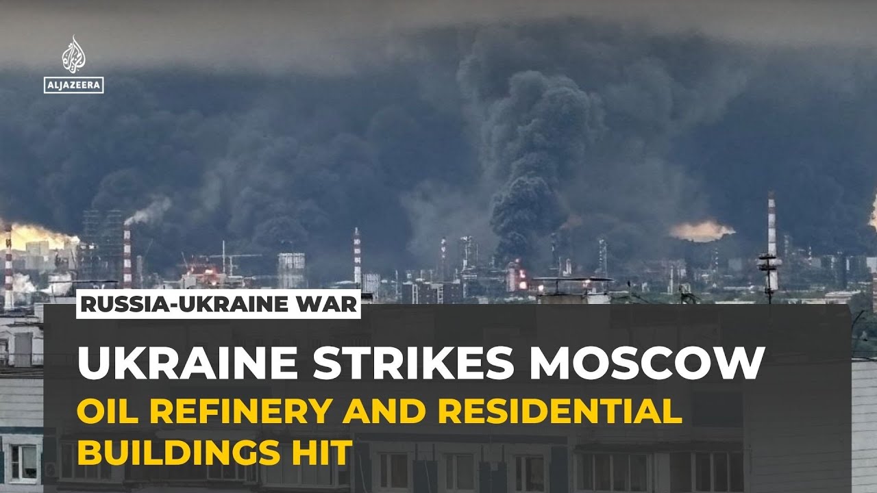 Ukraine launches major drone attack on Russia, hits Moscow refinery