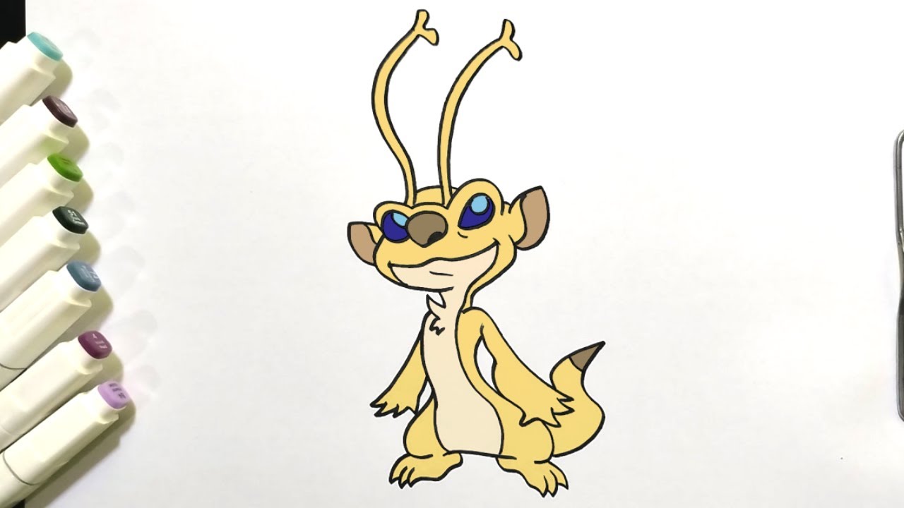 How to Draw SPARKY | LILO AND STITCH