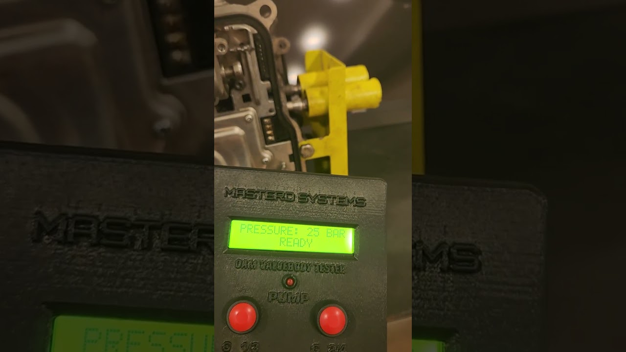 DQ200 Mechatronic Valve body tester on bench.