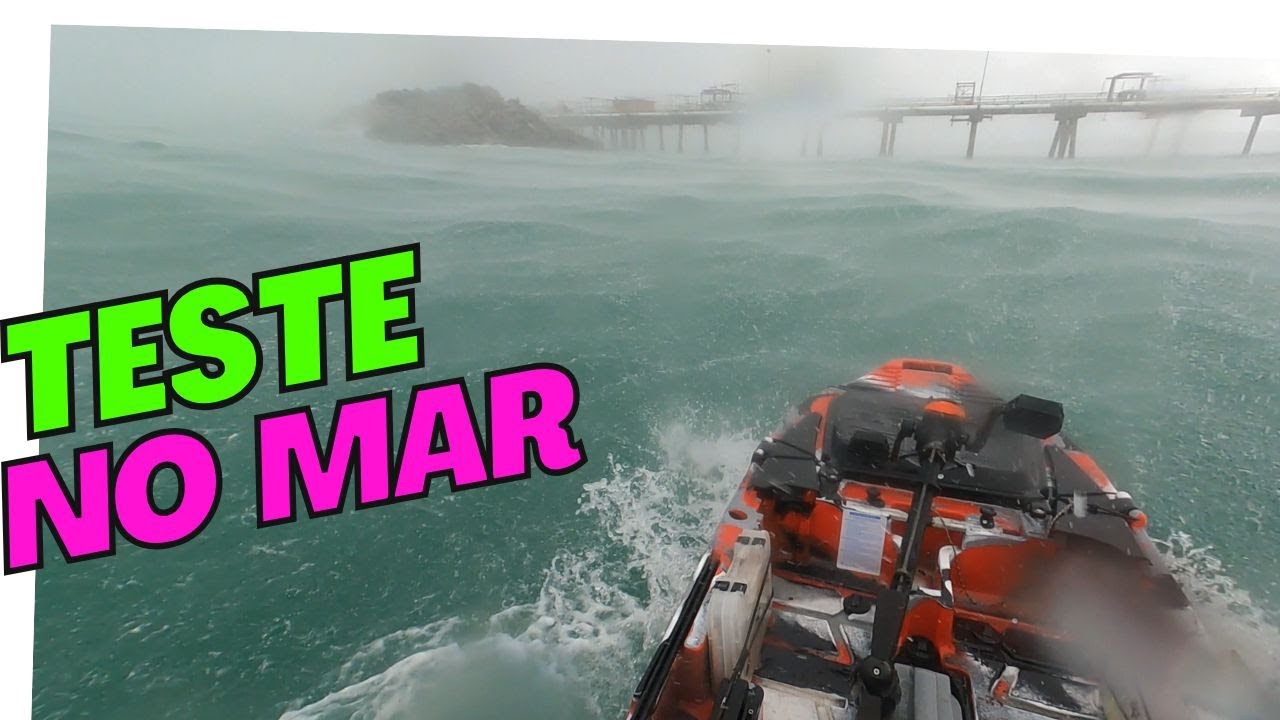 Teste do Caiaque Ark 1290 no Mar em Fúria