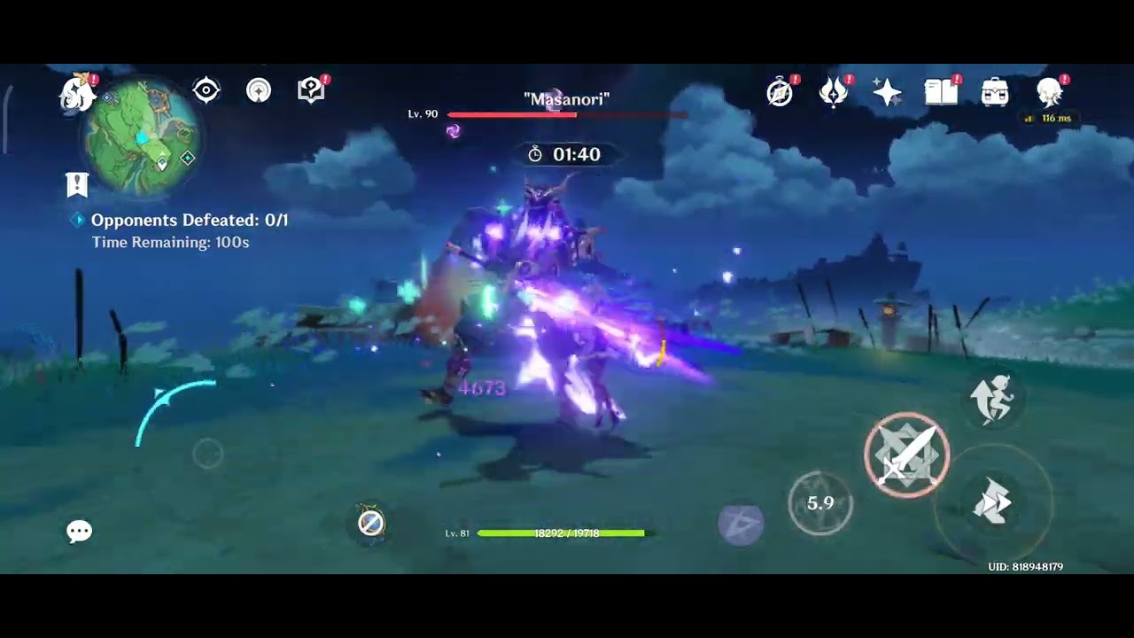 C0 Triple Crown Keqing damage test .