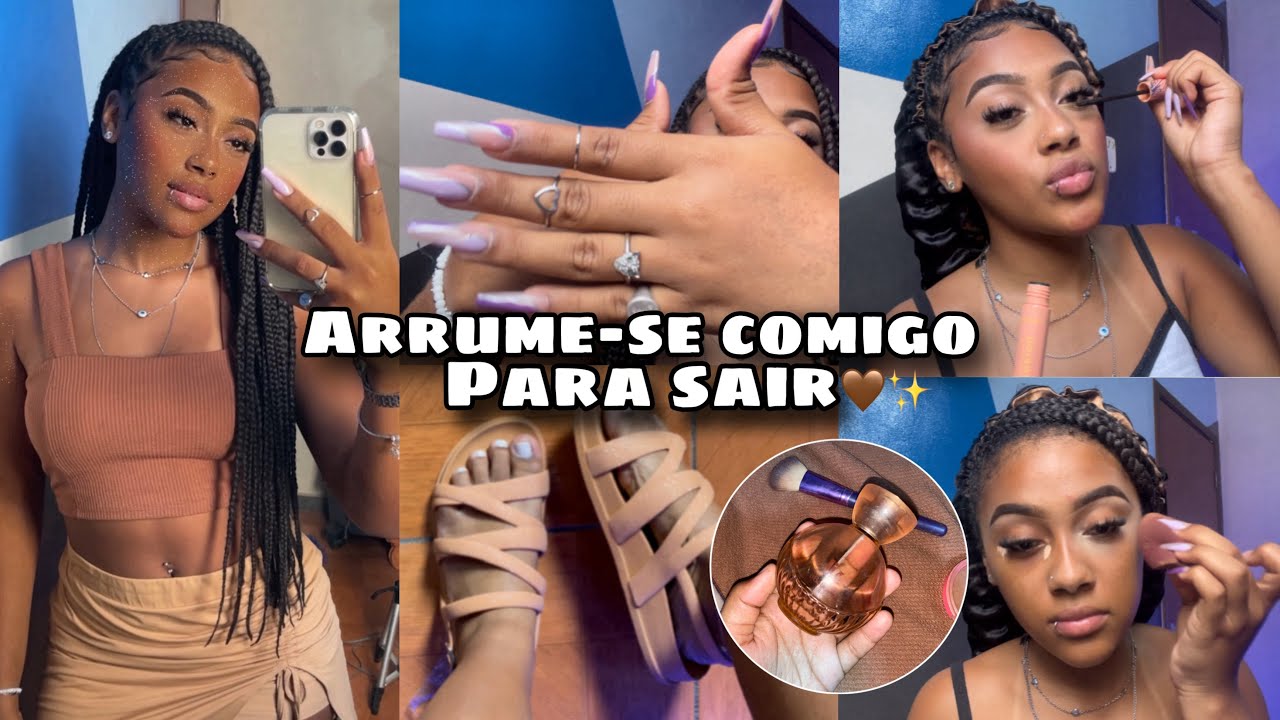 ARRUME-SE COMIGO | Churrasquinho✨🤎- Make, look e acessórios #arrumesecomigo #explorar