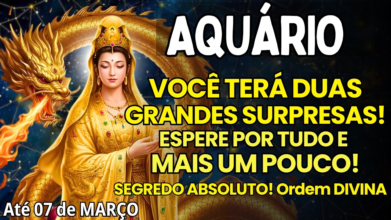 AQU&Aacute;RIO ♒O IMPACTO SER&Aacute; GRANDE! VOC&Ecirc; TER&Aacute; DUAS GRANDES SURPRESAS😱 ESPERE POR TUDO! &Eacute; SEGREDO TOTAL🔥