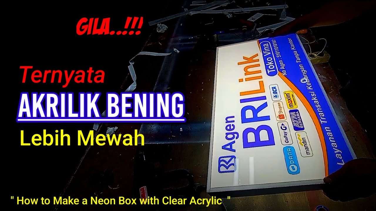 Gila..!!!  Modal Kecil Sudah Sekeren ini..??? // How to Make a Neon Box with Clear Acrylic