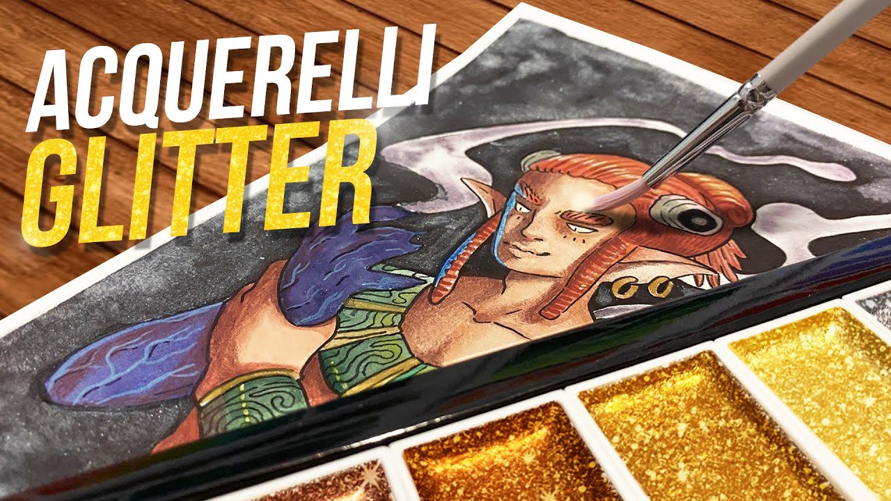 Questi ACQUERELLI BRILLANO! Provo l'effetto GLITTER 🐸