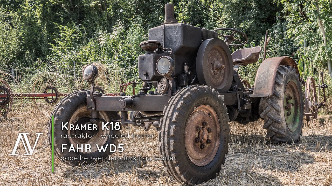 Kramer K18 + Fahr WD5 - Stroh wenden · tedding straw