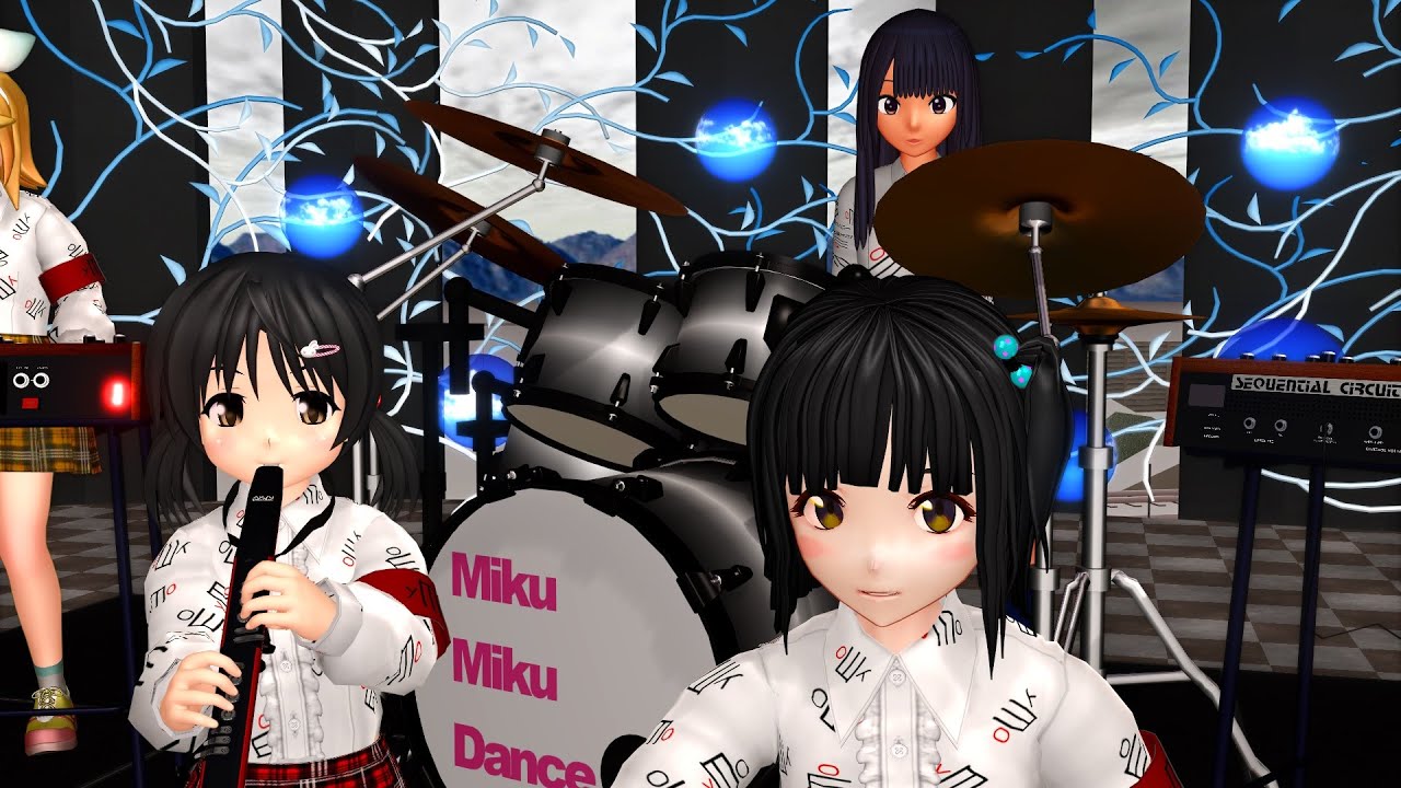 鉄道員　海野美雨誕生祭　演奏：歌愛ユキ ふぉっくす紺子 JS鏡音リン 衣川希　　MMD  MMD-BAND_Edition