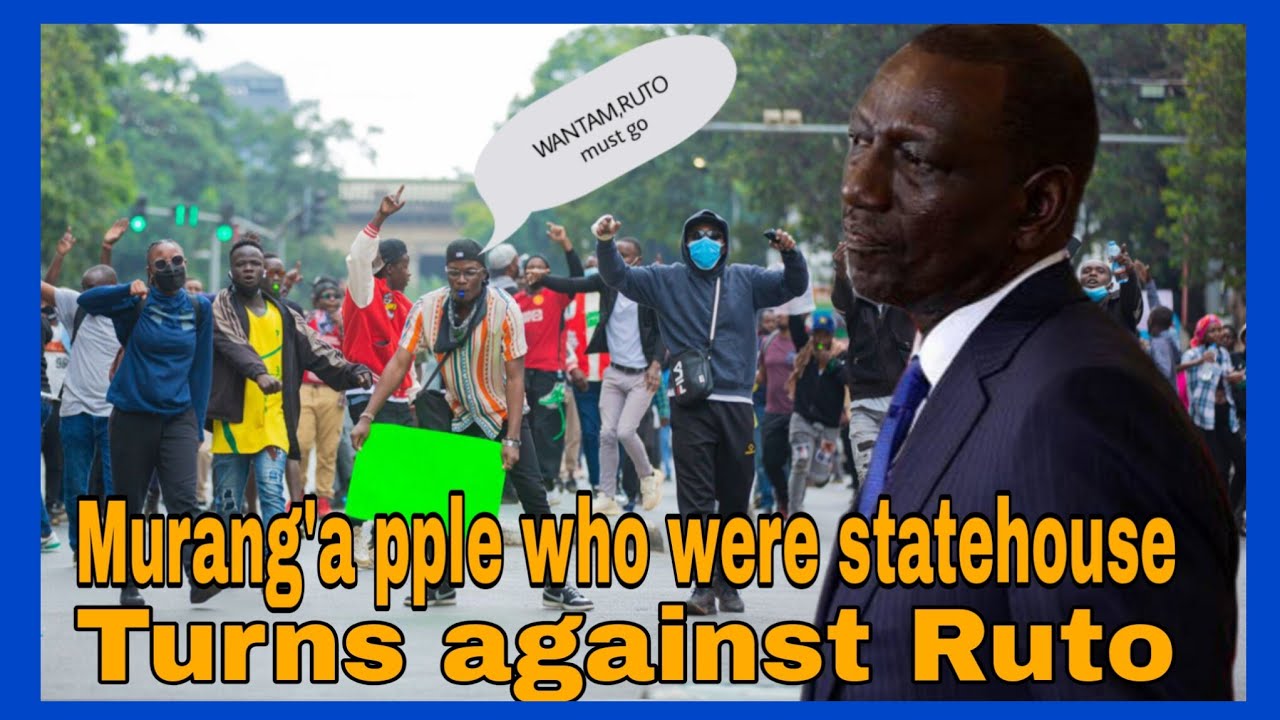 Thousands of Murang'a Who went to Statehouse chanting Anti-Ruto,WANTAM revolt😆Gachagua happy