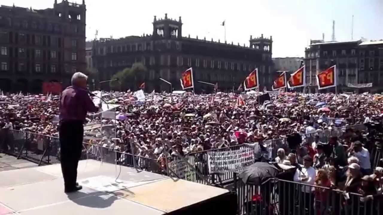Palabras de AMLO en el Zócalo. 26 de octubre del 2014