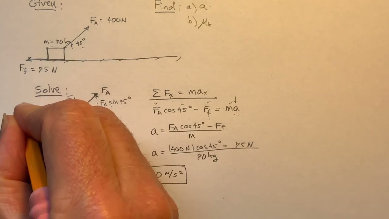 Physics Problems Solved: Force - Pulling a Box at an Angle