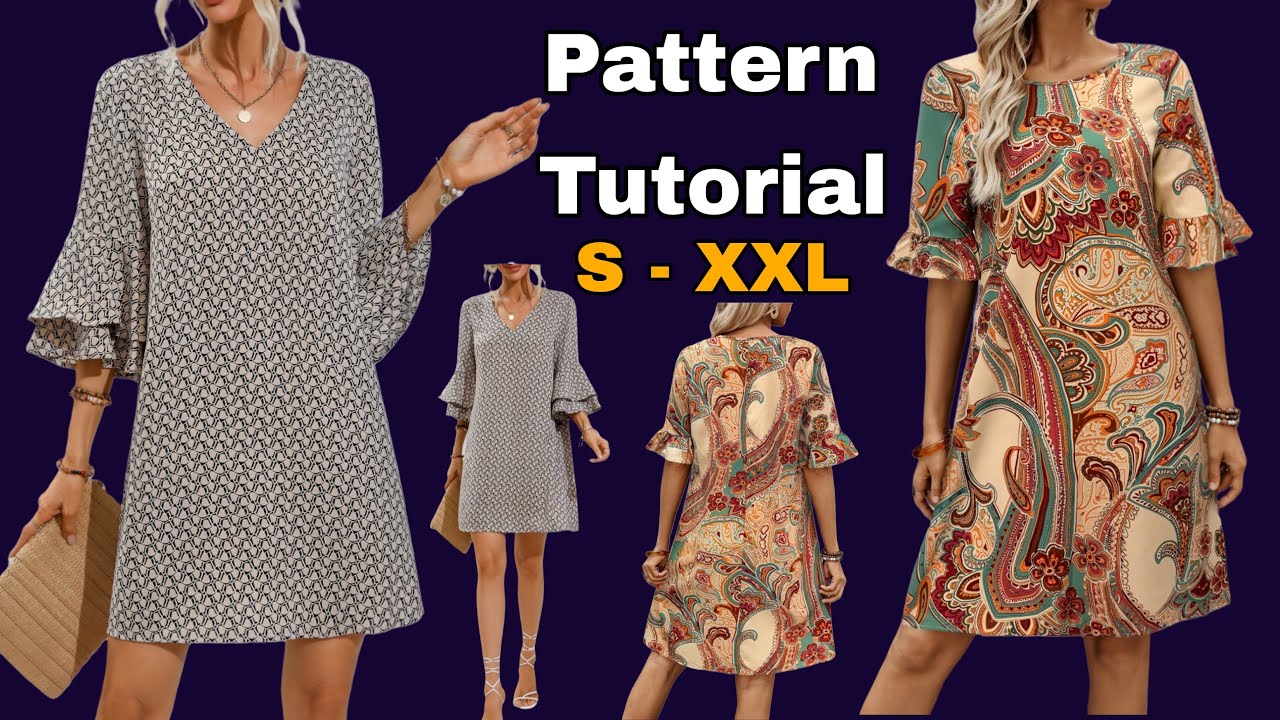Sew Your Own Summer Dress with These Easy Pattern-Making Steps! Sizes S, M, L, XL, and XXL