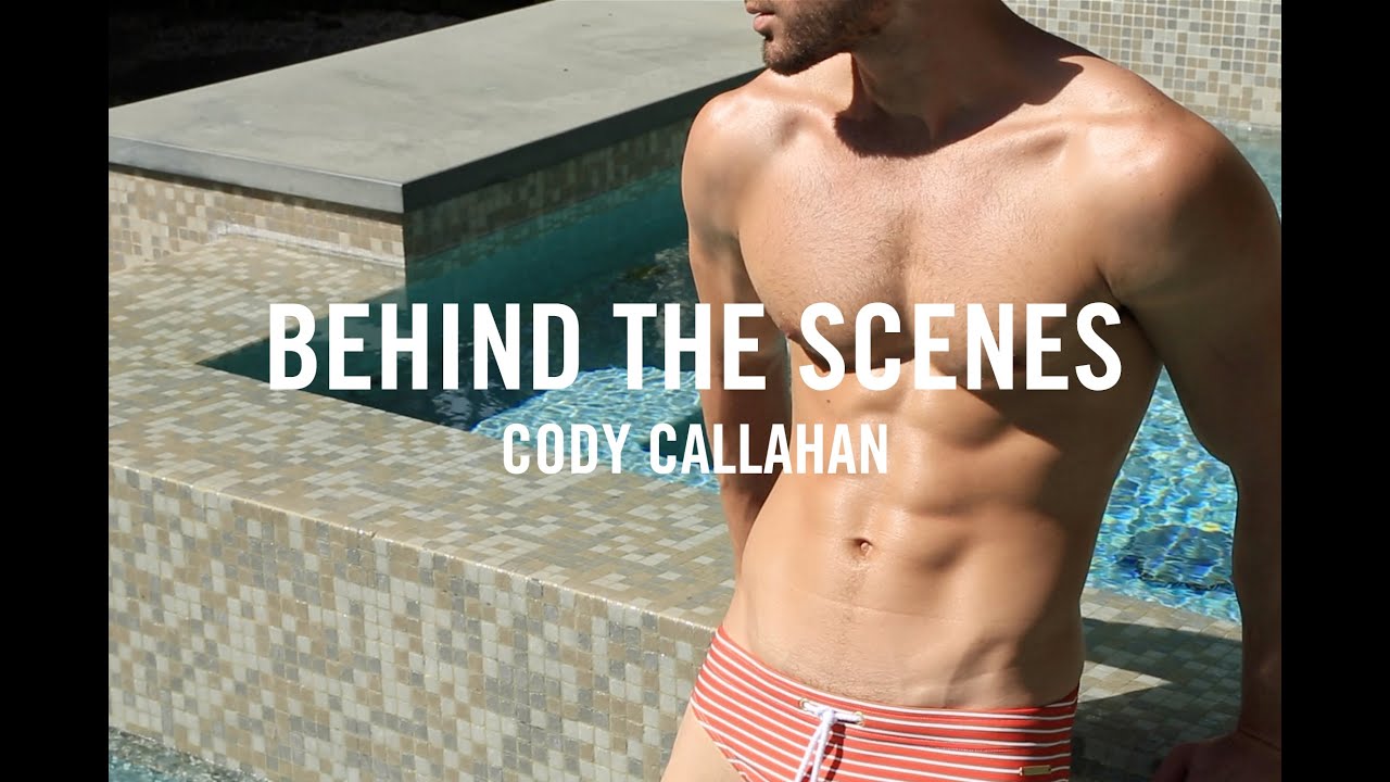 Behind The Scenes -  PoolSide Underwear Photoshoot With Male Model Cody Callahan