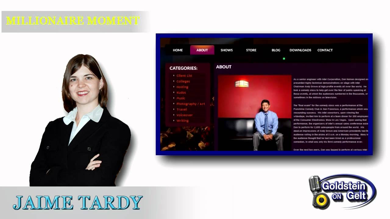 Goldstein on Gelt - Jaime Tardy - Millionaire Moment -  Millionaire Tips 2