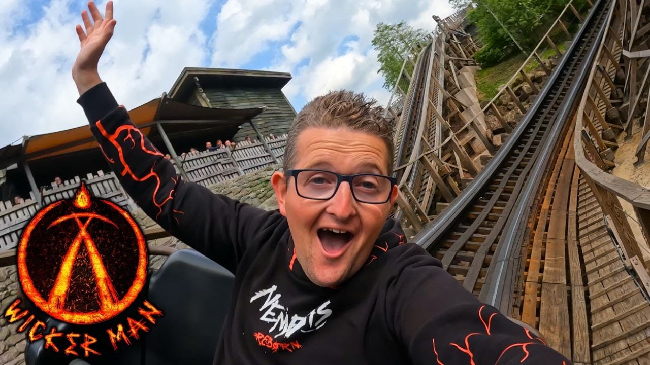 Riding Wicker Man - Alton Towers AWESOME Wooden Coaster!